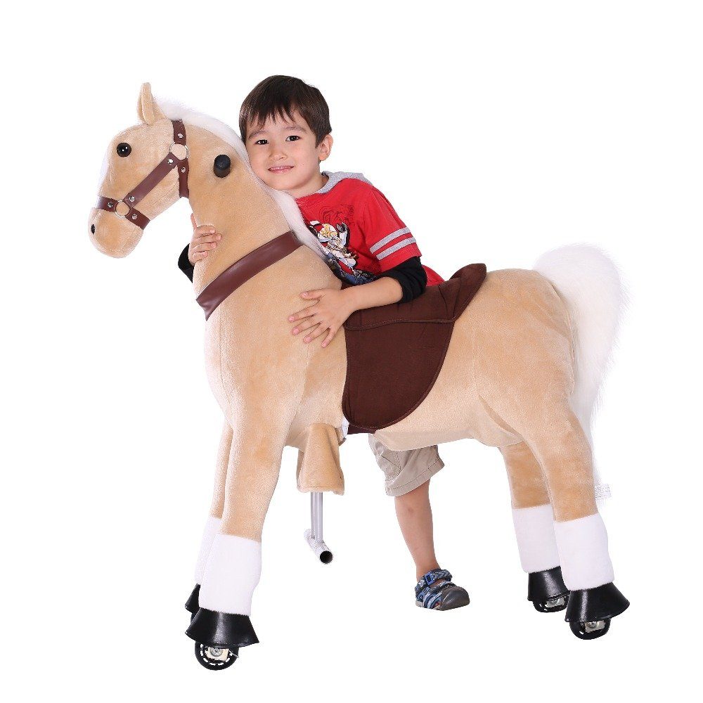 Reittier Sweety Toys 14552 Reittier Pferd Vanilla auf Rollen für 4 bis 9 Jahre