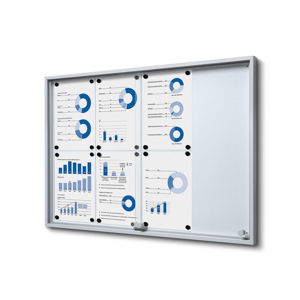 Showdown Displays Hängevitrine Showdown Displays Schaukasten SLIM mit Schiebetüren - 8x DIN A4 (1-St)