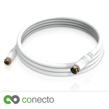 conecto conecto HQ SAT Antennenkabel - 4K UHD 1080p FULL HD HDTV 3D - (F-Steck SAT-Kabel, (50 cm)