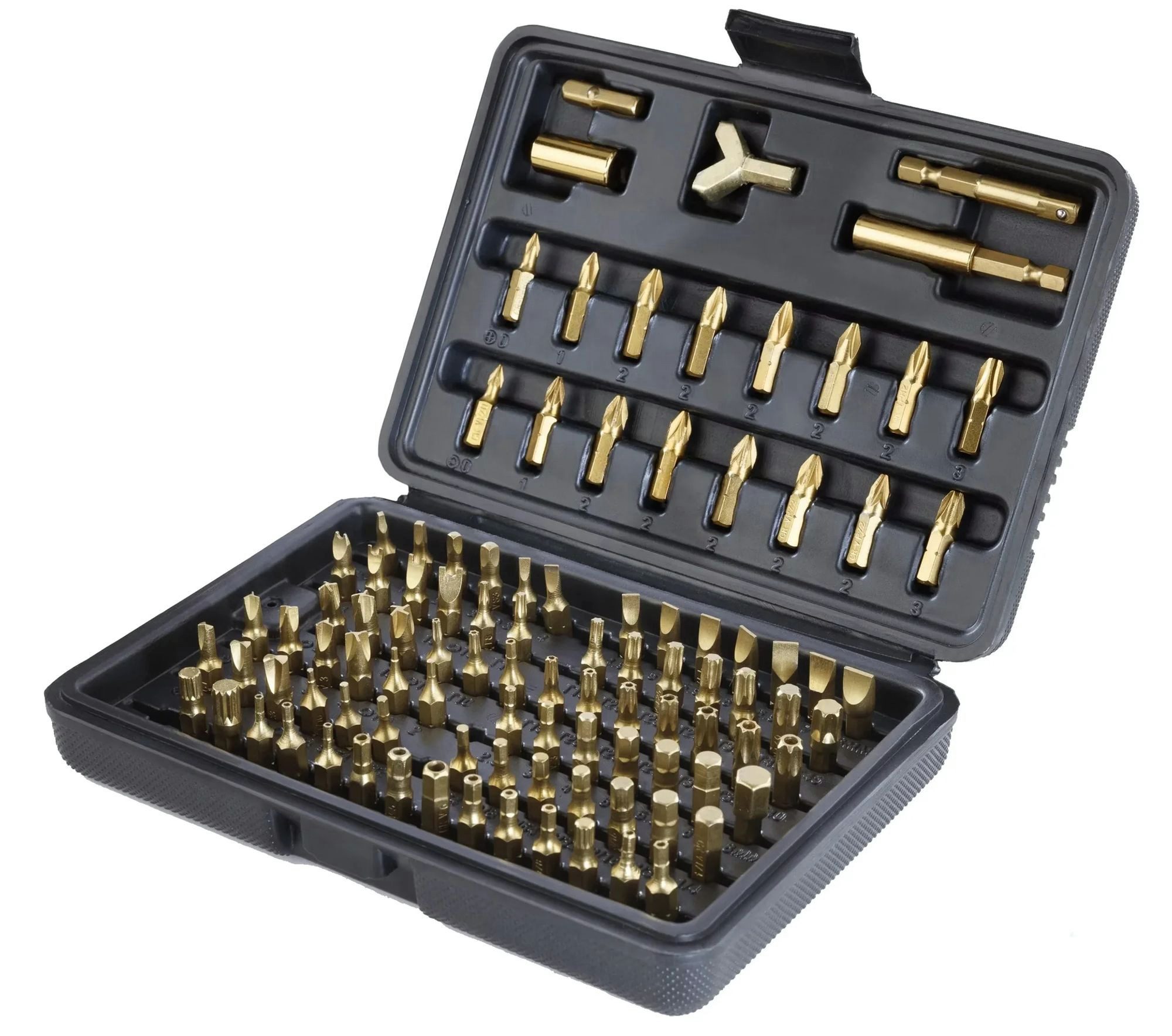 Westfalia Werkzeug Bit-Set Spezial Bit-Satz Titan beschichtet, 100-teilig