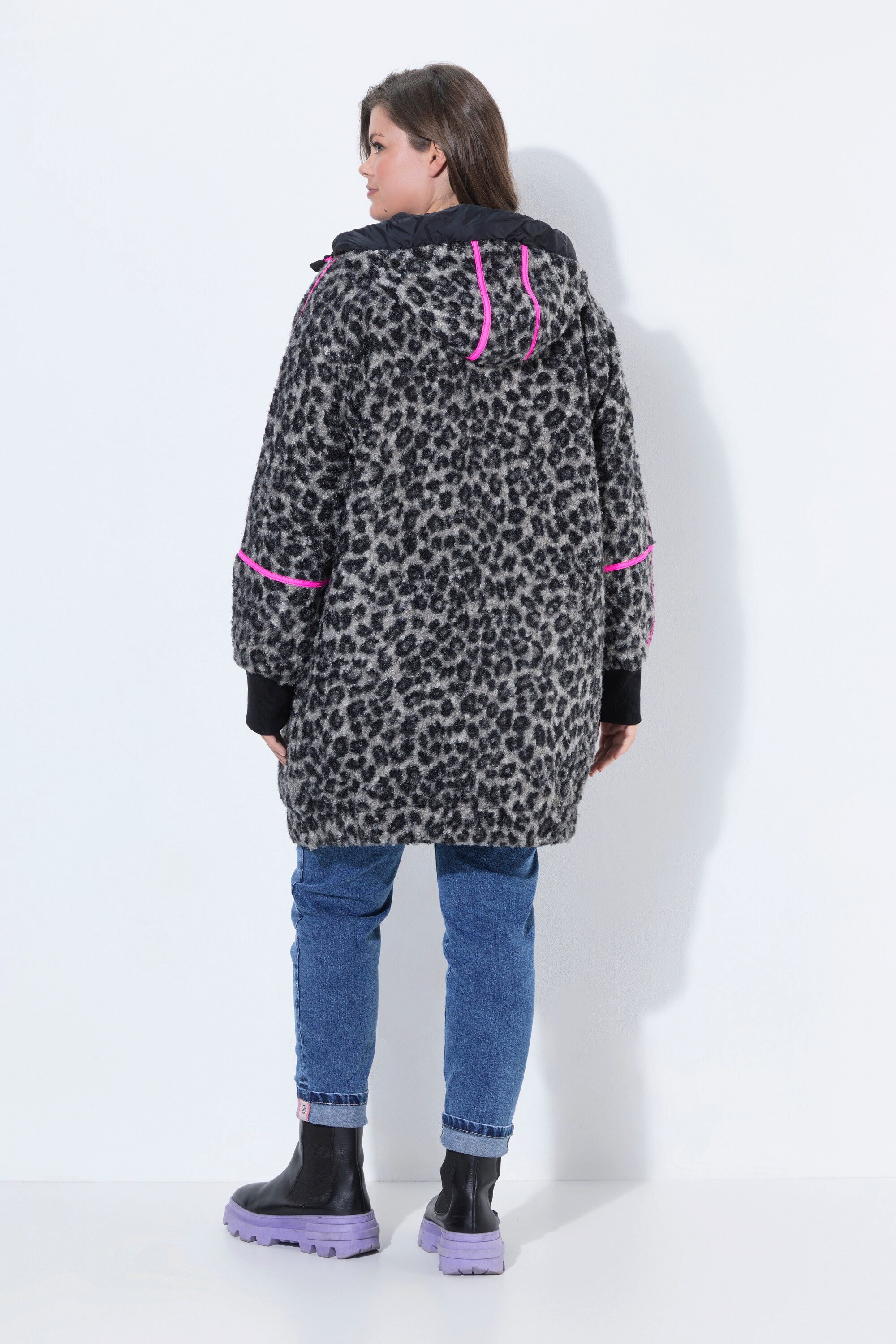 Laurasøn Wolljacke Teddyjacke Oversize Kapuze – Bild 3 von 4