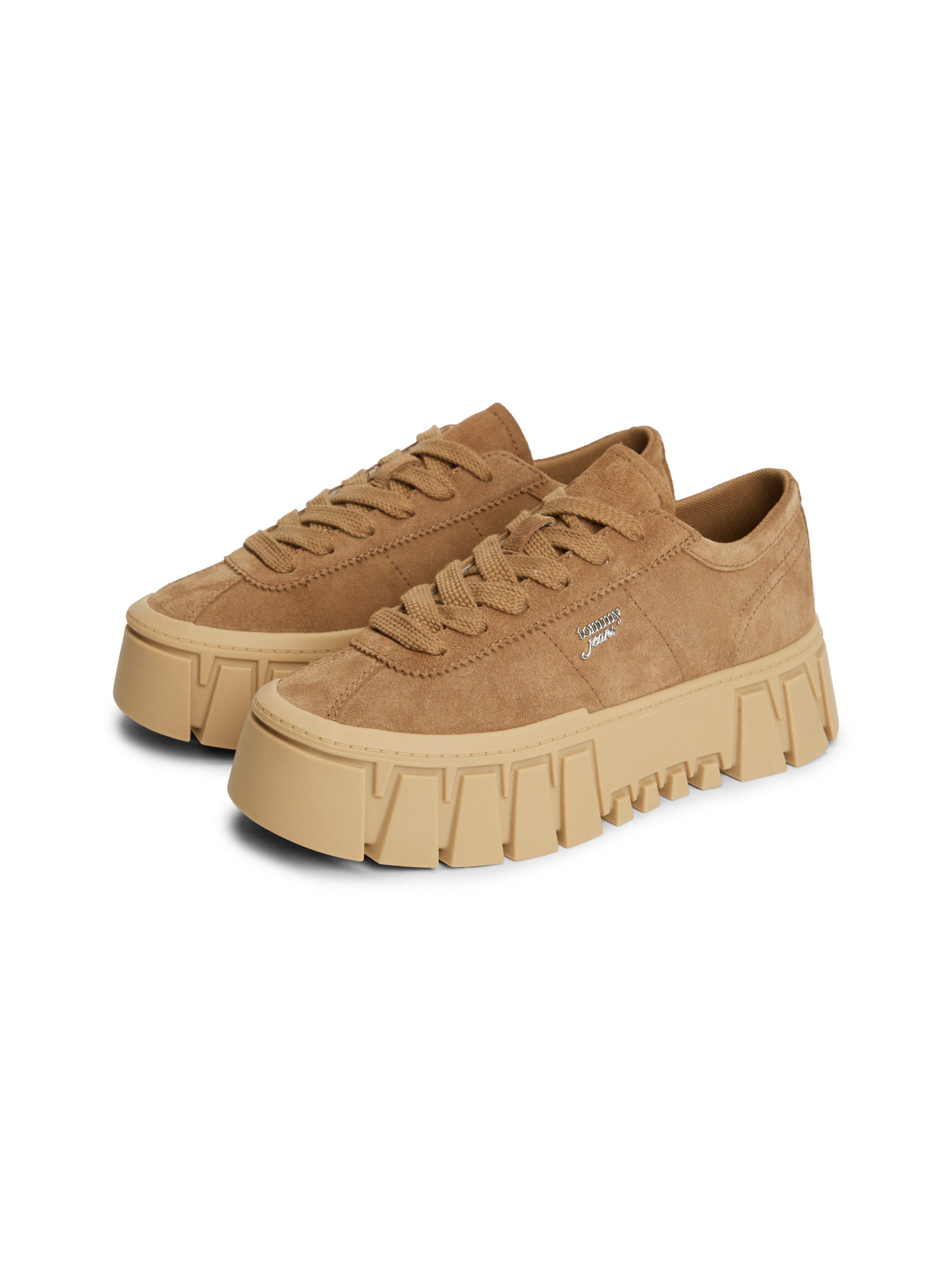 Tommy Jeans TJW PLATFORM SNEAKER SUEDE Plateausneaker Freizeitschuh, Halbschuh, Schnürschuh mit markanter Plateausohle