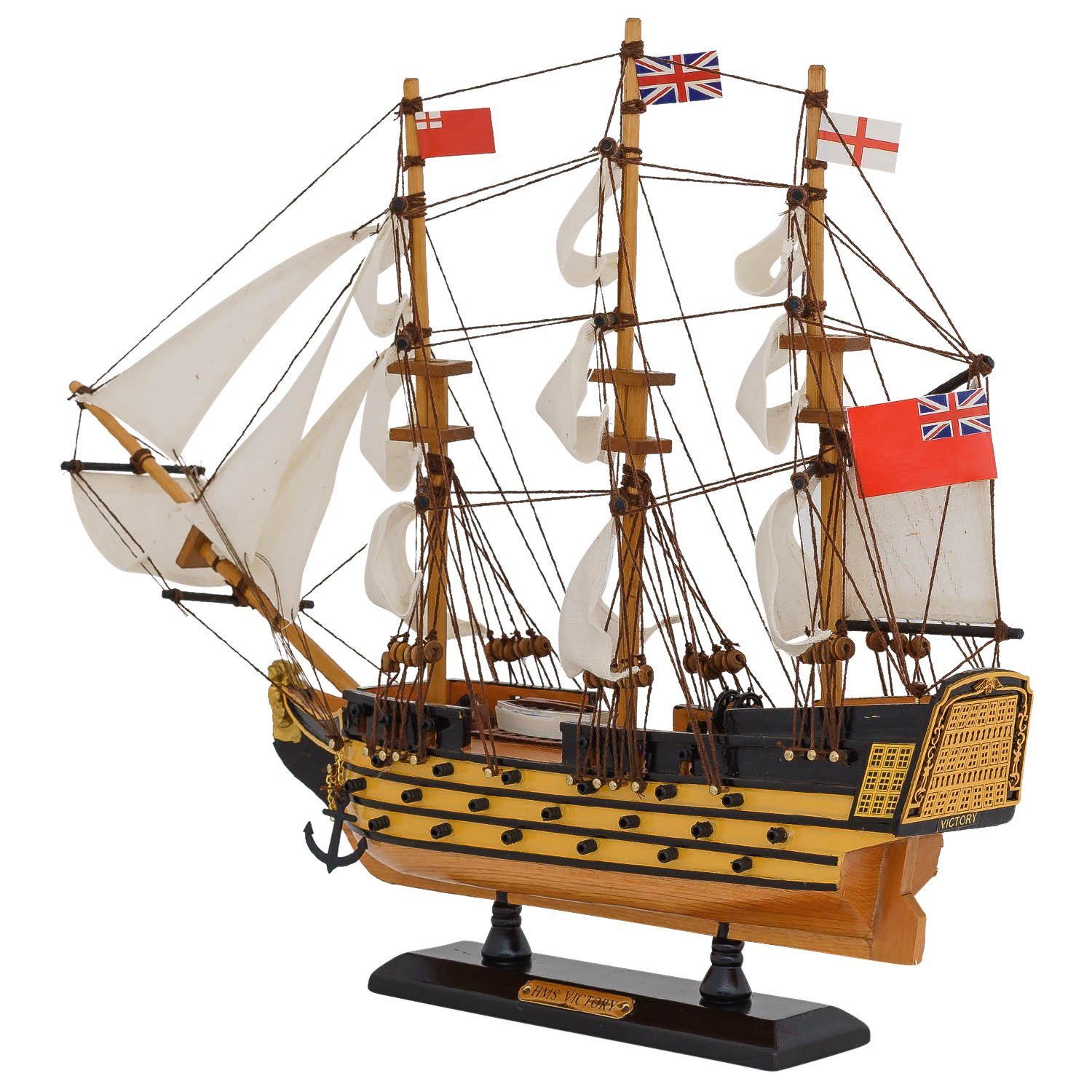 Aubaho Dekoobjekt Modellschiff HMS Victory Schiff Segelschiff Maritim Deko Antik-Stil ke