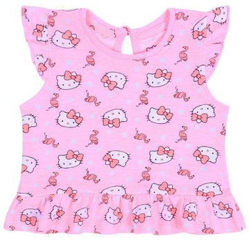 Sarcia.eu Blusentop 2x Pink-mint T-Shirt, Hello Kitty T-Shirt 9-12 Monate