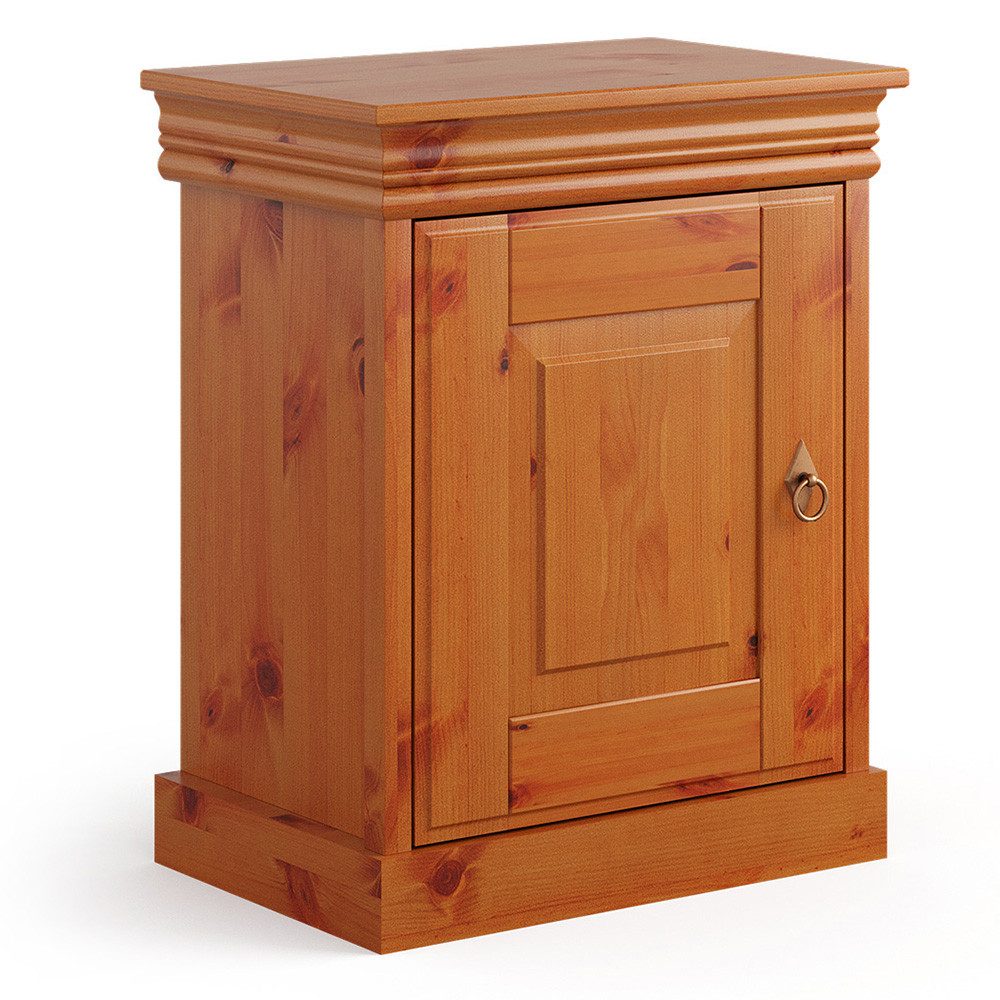 Lomadox Schlafzimmer-Set TERMOLI-163, (Spar-Set, 3-tlg., Bettgestell Nachttische), Kiefer massiv, 140 cm Liegefläche mit Stauraum