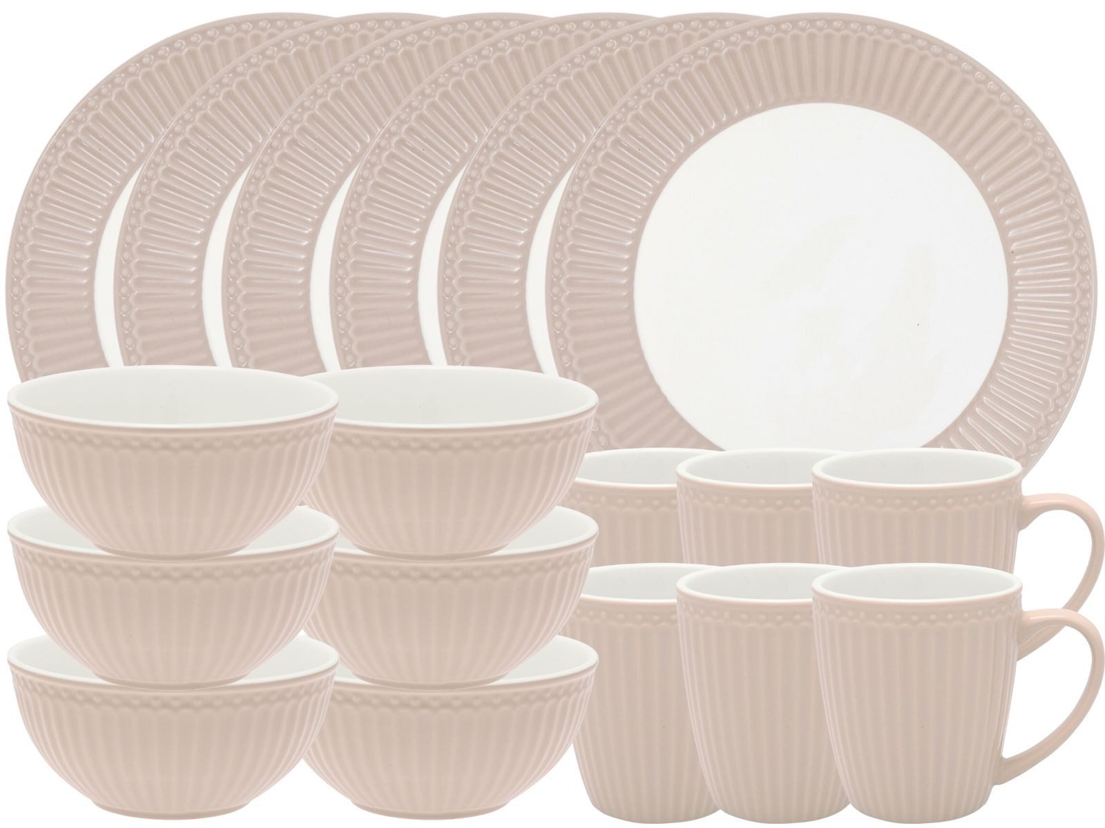 Greengate Frühstücks-Set Alice Frühstücksset creamy fudge 18tlg