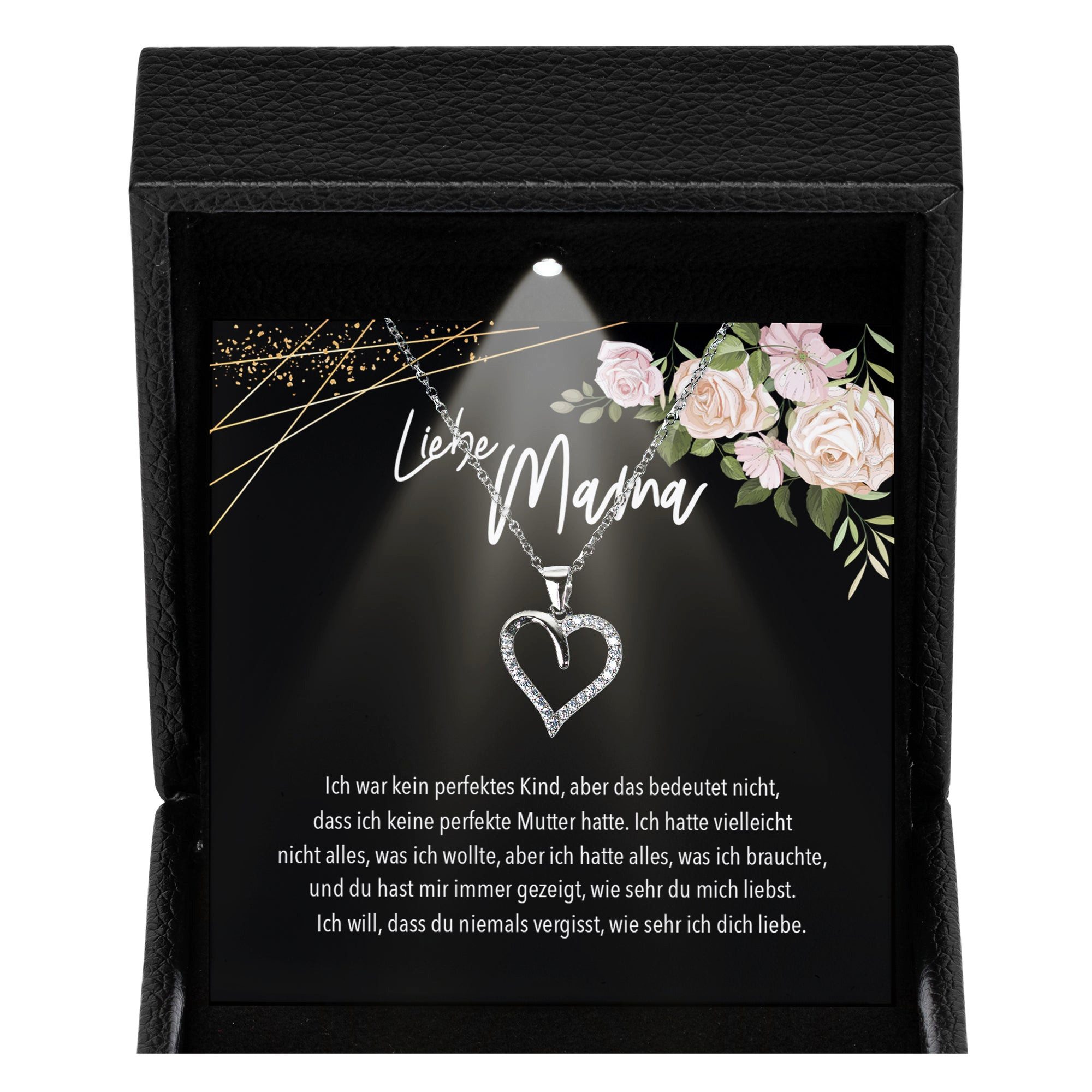 Schmuckset Liebe Mama Geschenk Muttertag Frauen Halskette Damen Herz Collier