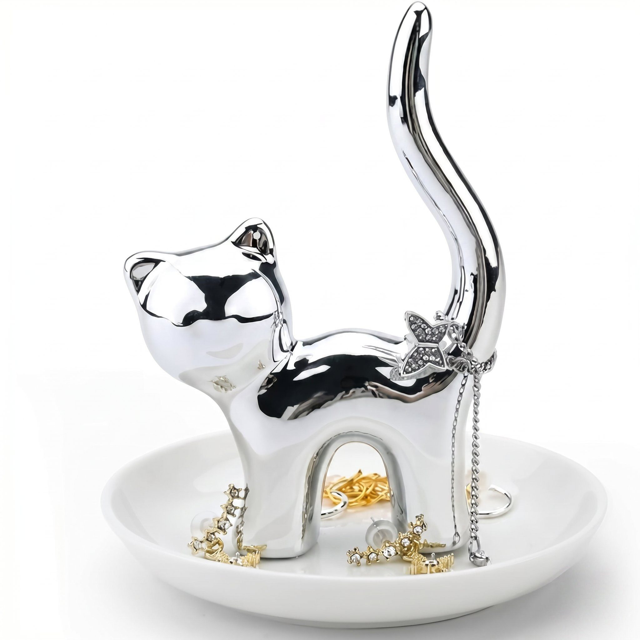 WestCraft Schmuckablage Ringhalter Schale Ablage Organizer für Ringe Schmuck, schöne Schmuck Halter für Beistelltisch Nachttisch