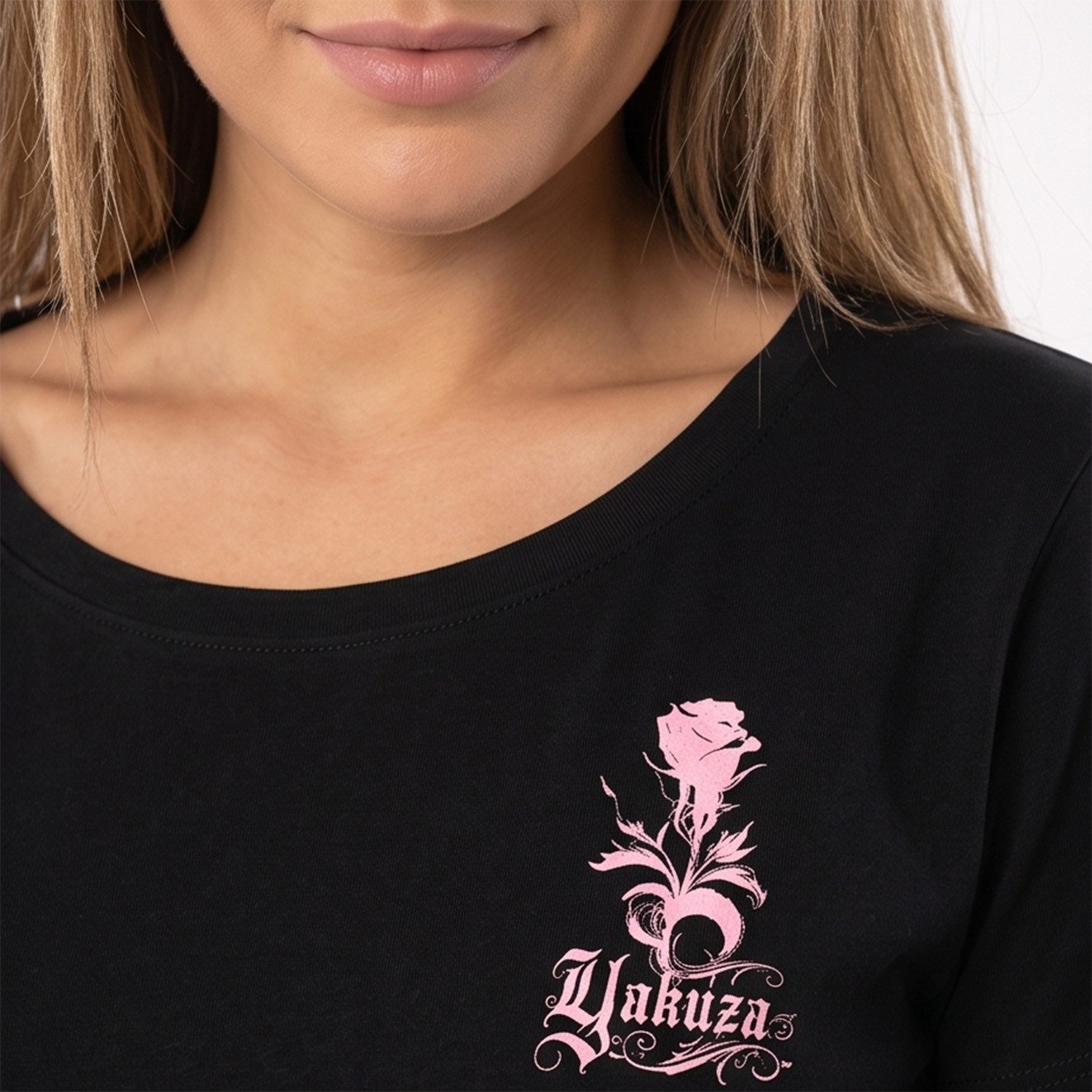 YAKUZA Rundhalsshirt Rose
