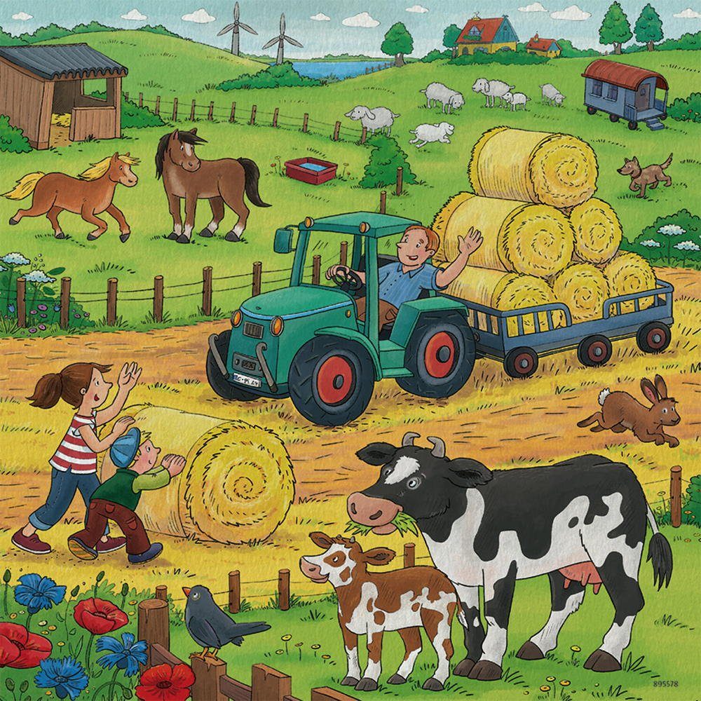 Puzzle x Bauernhof dem Viel 05078, Teile Puzzle 3 49 Ravensburger Kinder 49 auf Puzzleteile los