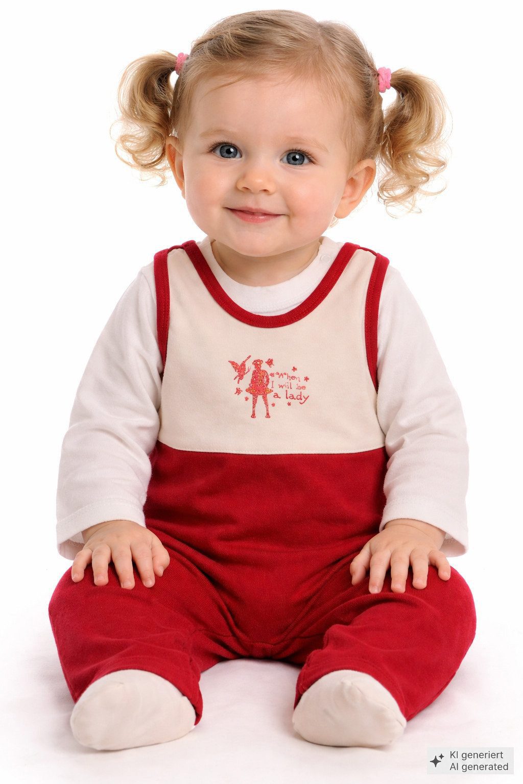 La Bortini Strampler Erstlingsset Sztramplerhose Langarmshirt in Creme weinrot aus reiner Baumwolle, 50 56 62