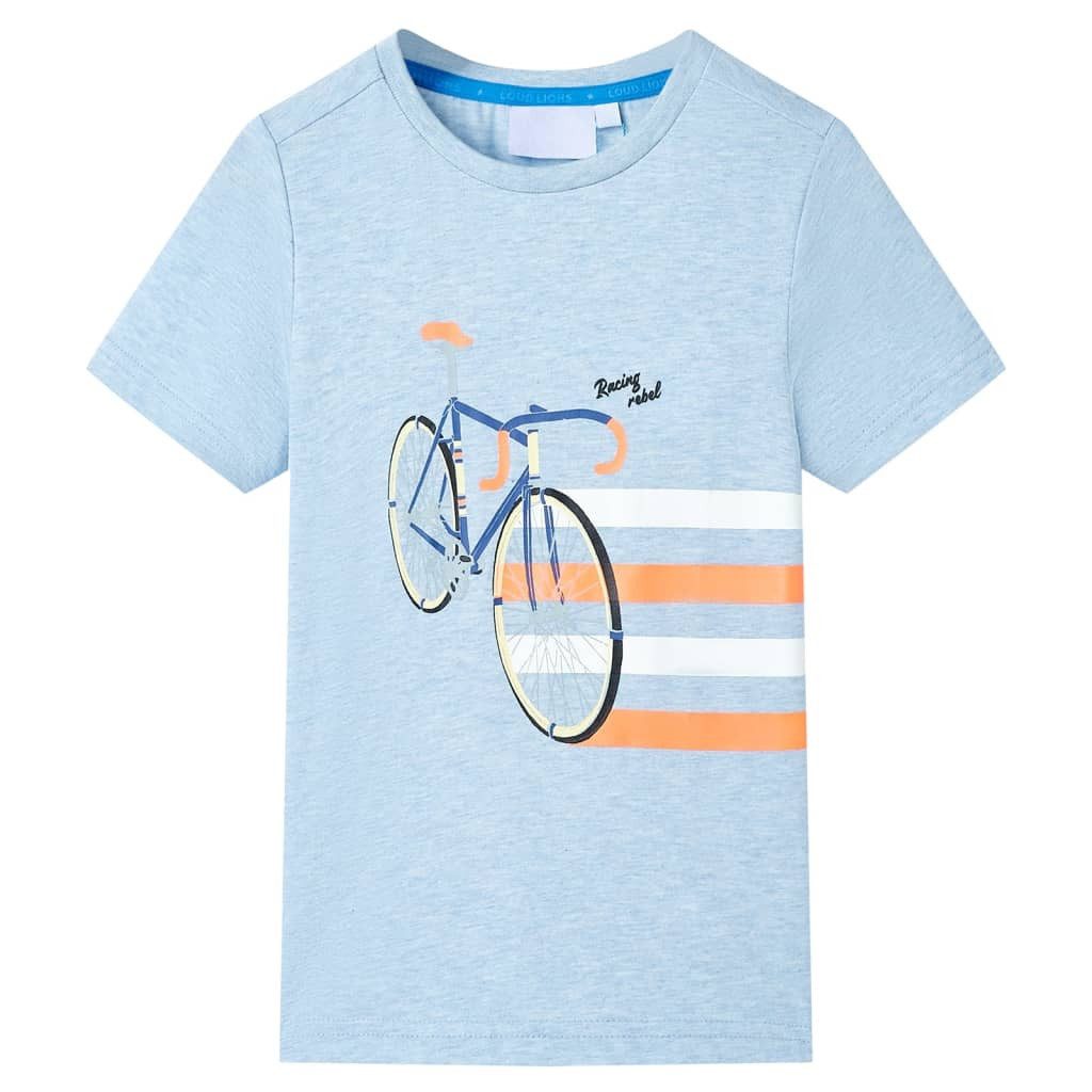 T-Shirt Kinder-T-Shirt Hellblau Melange 128