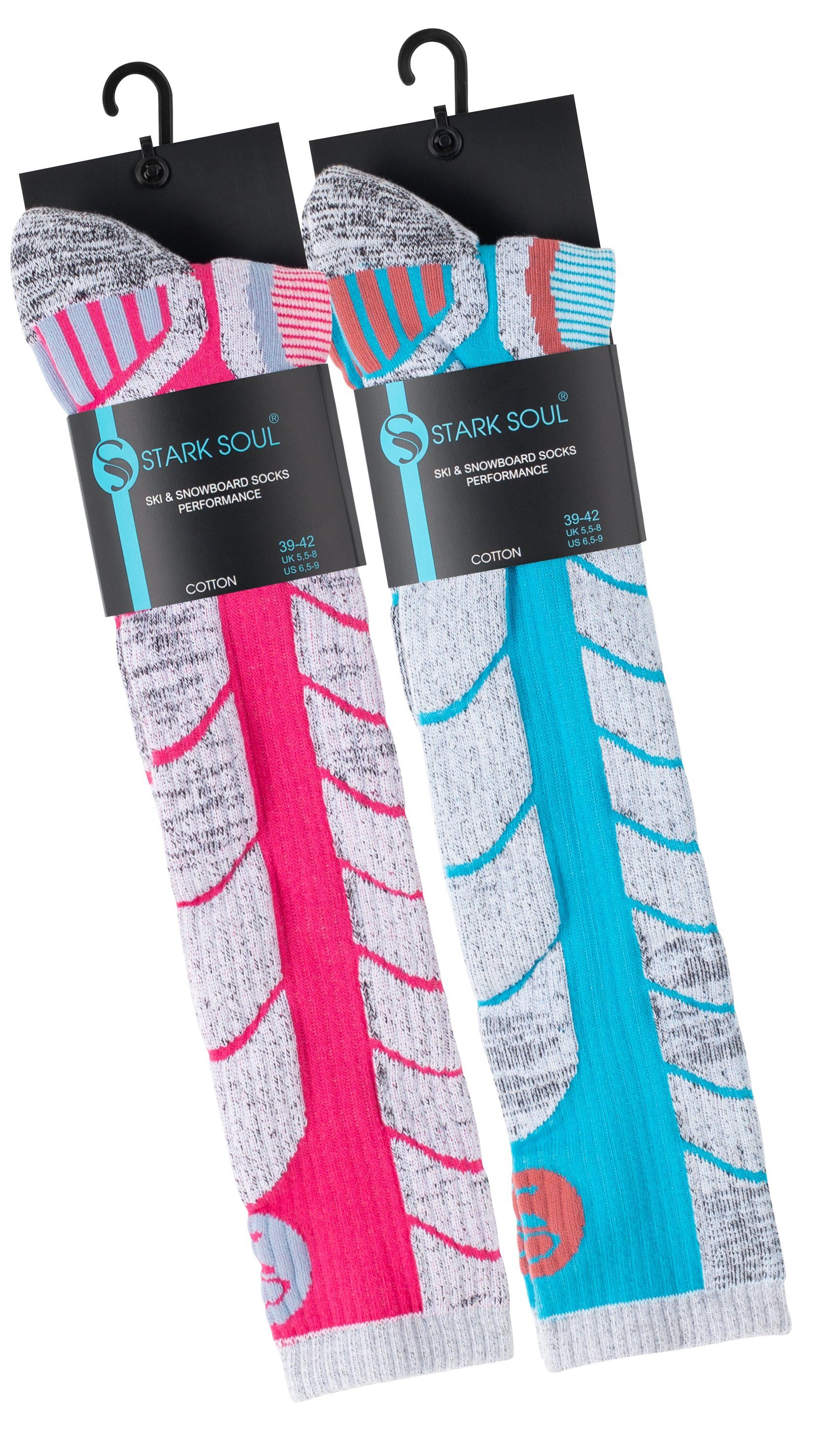 Stark Soul® Skisocken Ski & Snowboard Socken mit Spezialpolsterung, 2 Paar 2 Paar