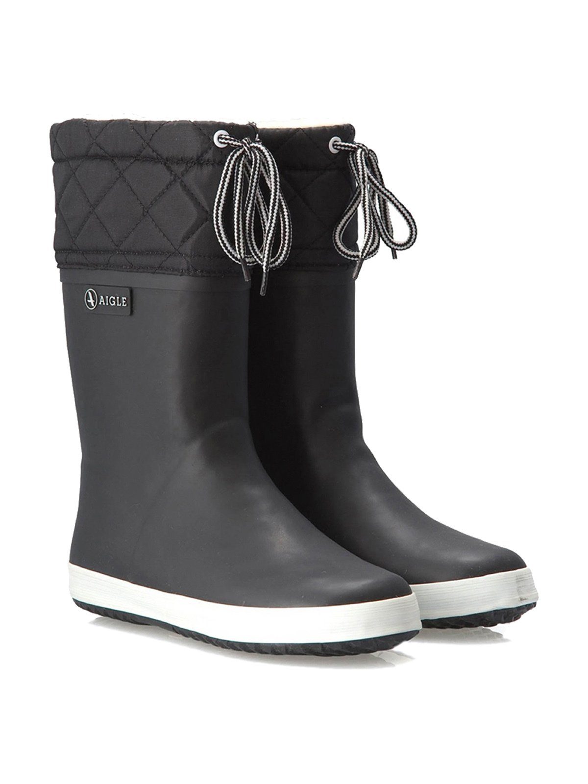 Aigle Aigle Giboulee noir/blanc Gummistiefel
