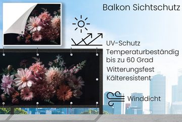 MuchoWow Balkonsichtschutz Blumen - Rosa - Natur (1-St) Balkon Sichtschutz, Windschutz, 200x90 cm