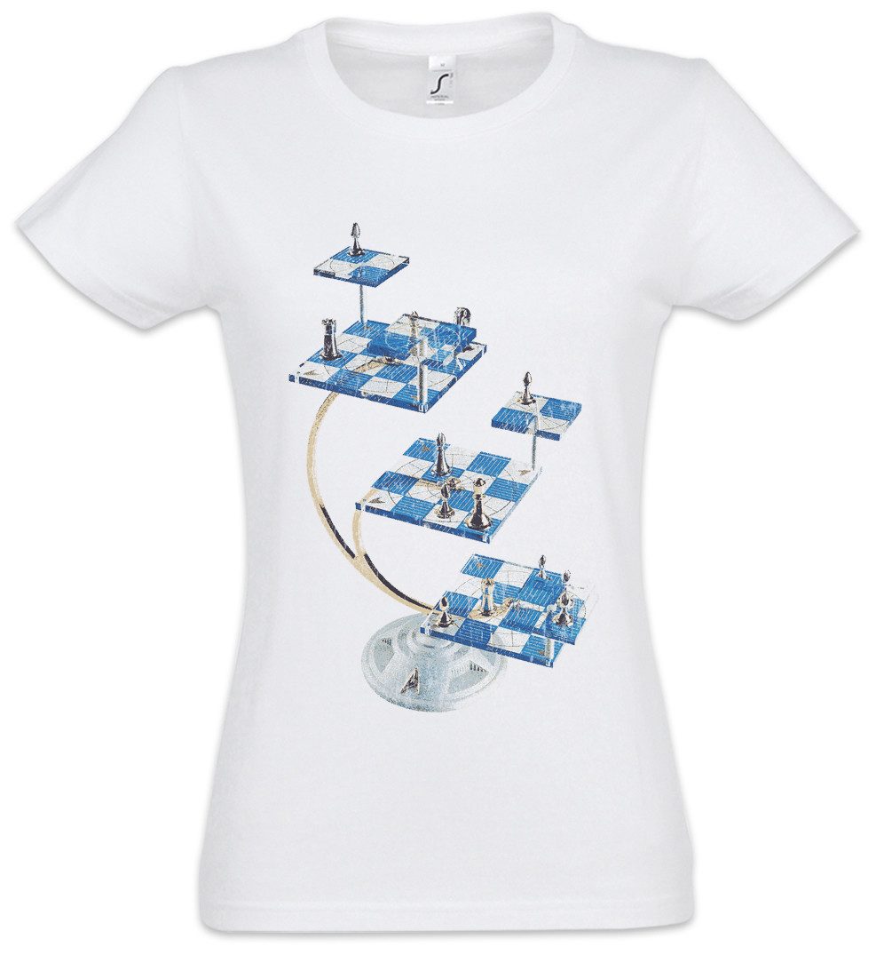 Urban Backwoods Print-Shirt Star Chess Damen T-Shirt Schach Game Gamer Retro Trek Geek Nerd TNG (1-tlg) Spielbrett Brettspiel Board Game
