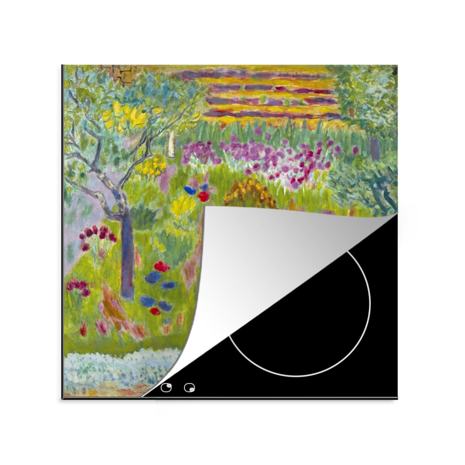 MuchoWow Herdblende-/Abdeckplatte Garten - Pierre Bonnard, Vinyl, (1 tlg), 78x78 cm, Ceranfeldabdeckung, Arbeitsplatte für küche