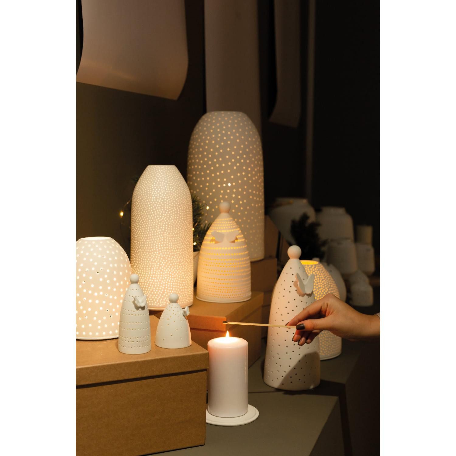 Räder Windlicht Design Laterne Himmelszelt Sternenhimmel Weiß (15cm) günstig online kaufen