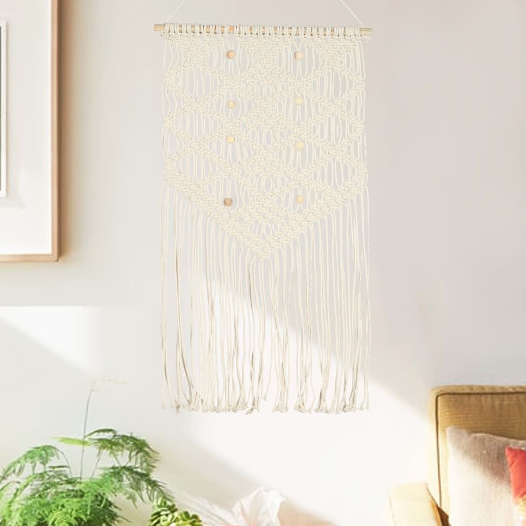 Bild Makramee Wandbehang 40x80 cm Baumwolle