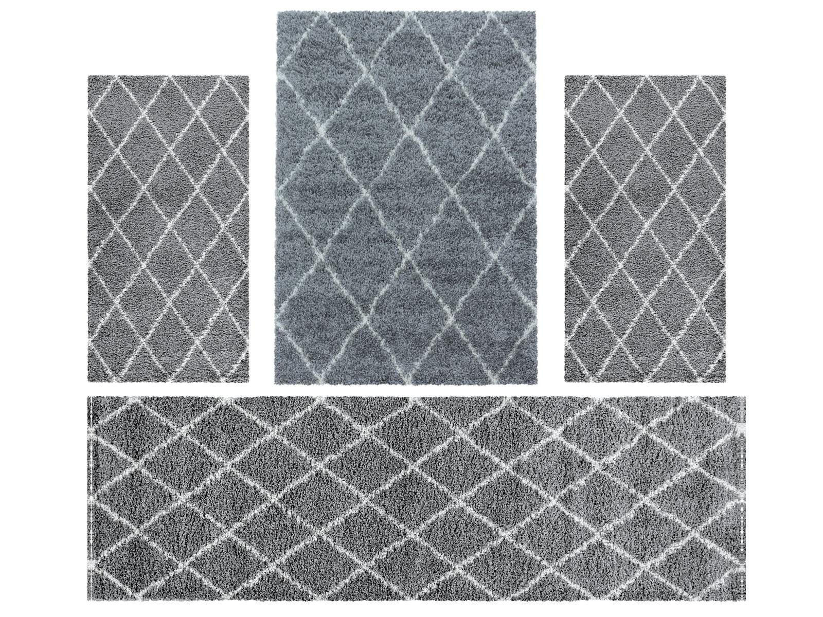 Hochflor-Bettumrandung Rauten Design