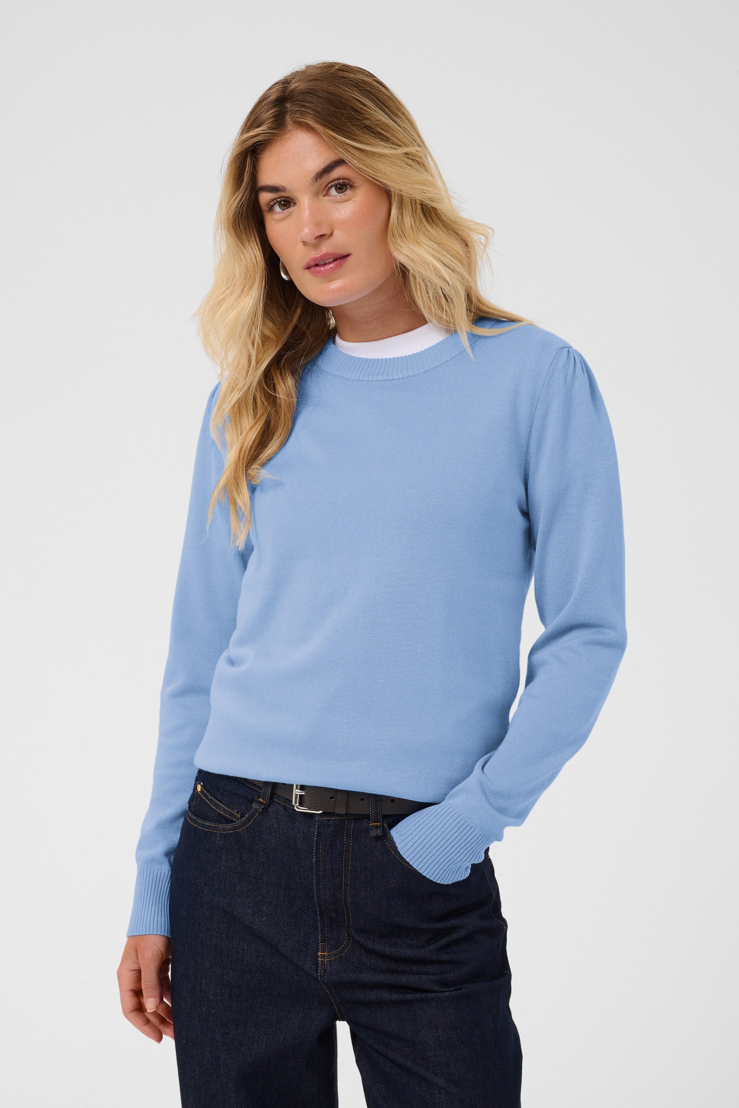Saint Tropez Rundhalspullover MilaSZ Viskosemischung, Regular fit