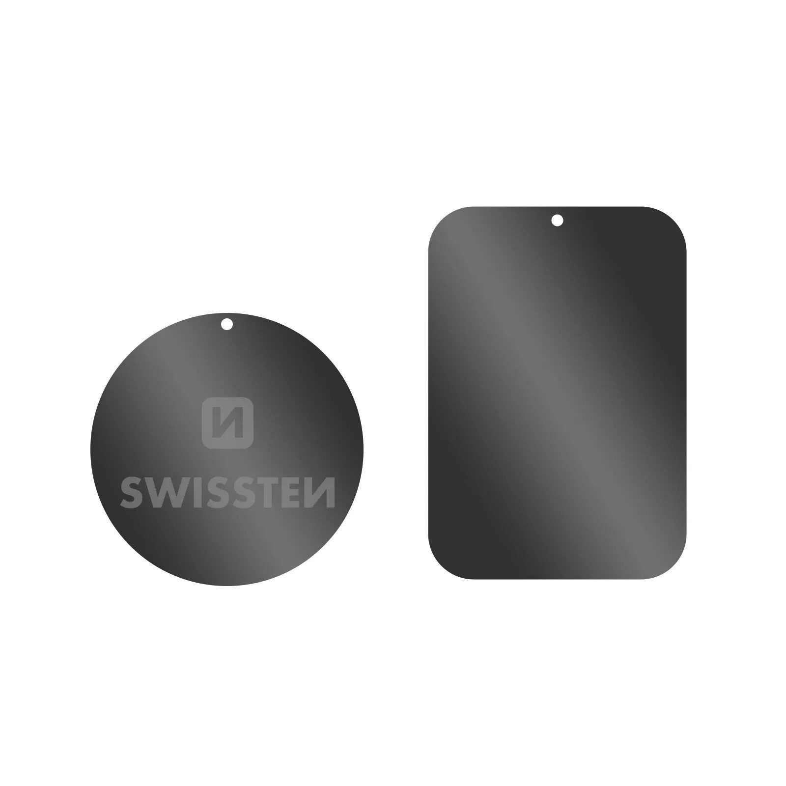 SWISSTEN Handy-Halterung Metallplatten für Magnethalterungen 2 Platten mit 3M-Kleber