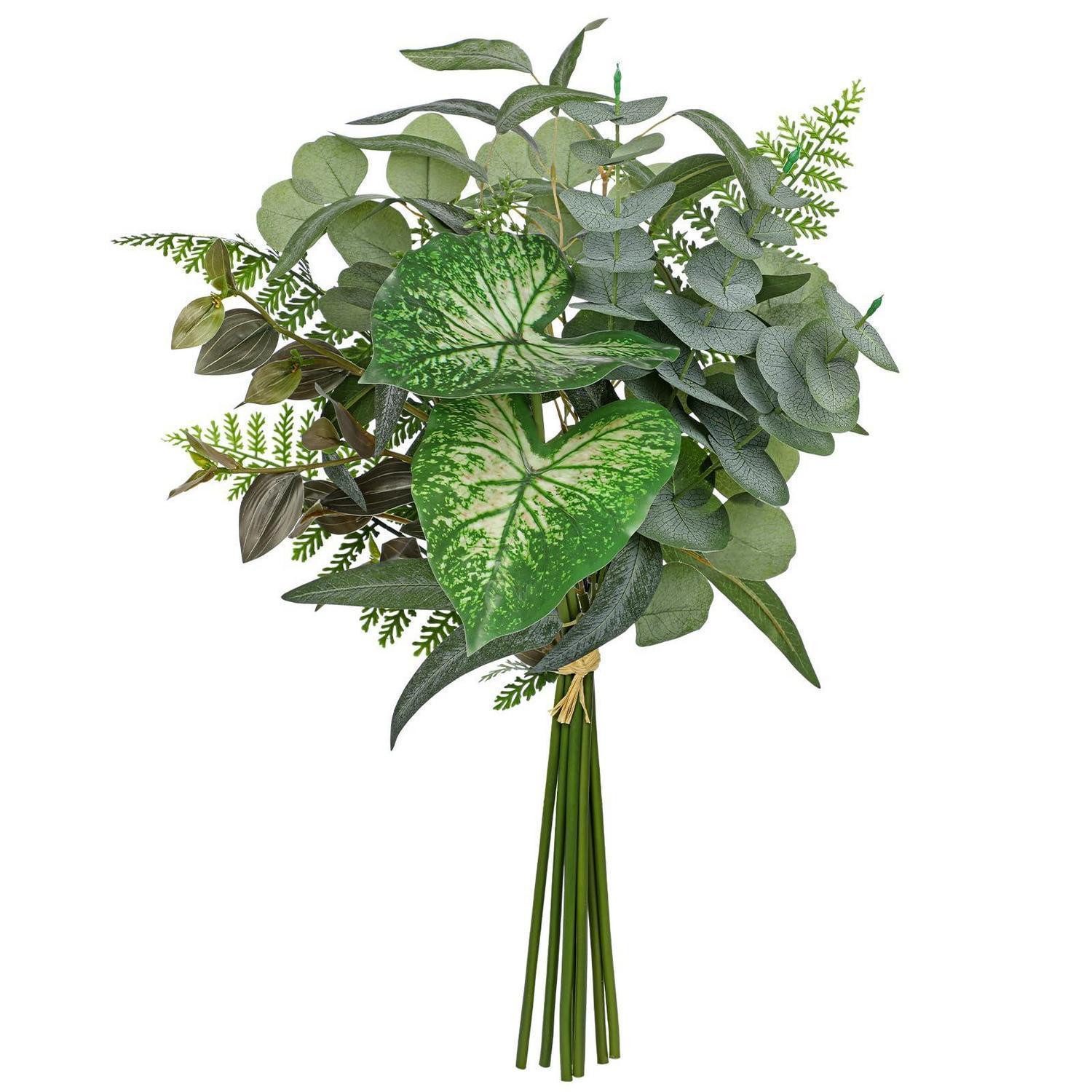Kunstzweig Kunstzweige Eukalyptus 59cm Grün Anthurium, LuxusKollektion, Höhe 8 cm