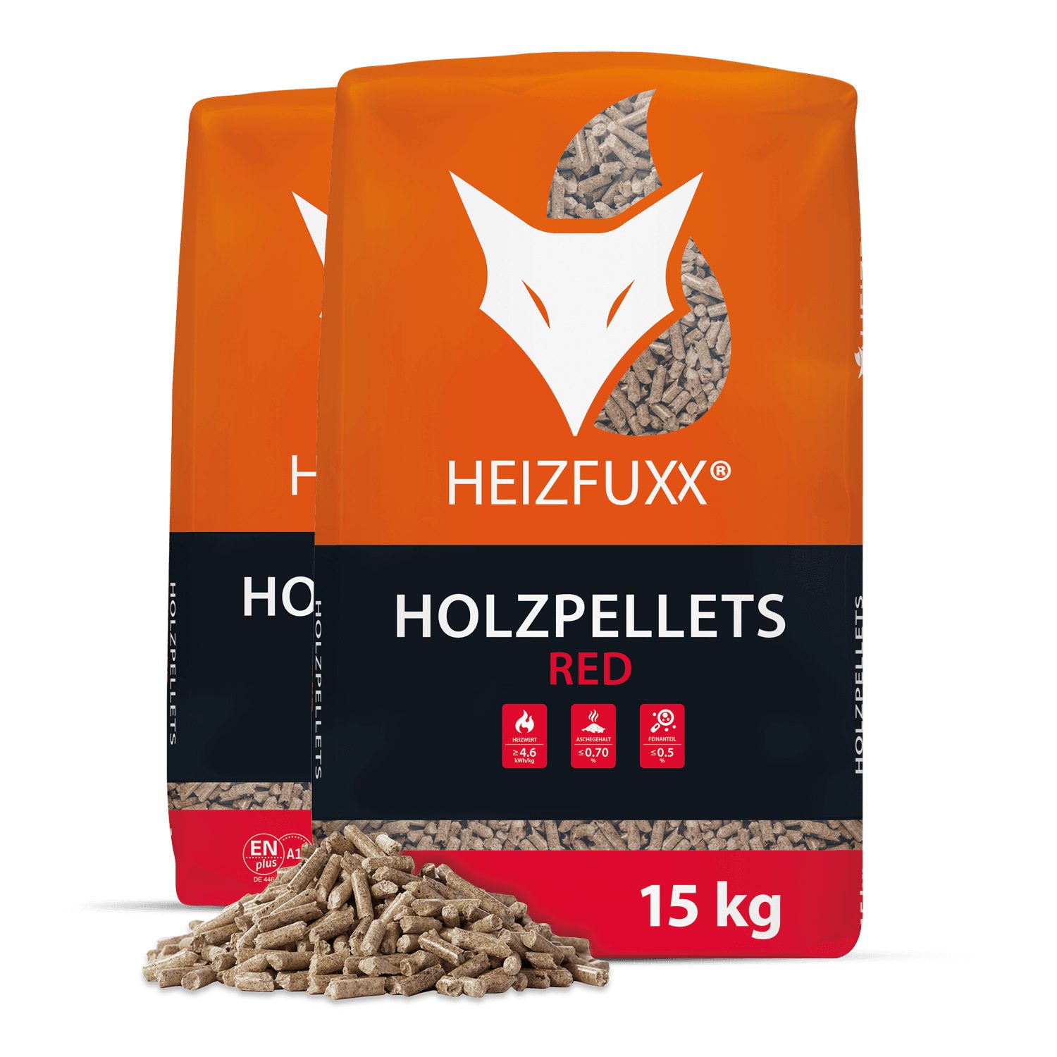HEIZFUXX Holzpellets Red, 30 kg, (Palette, 2-St)