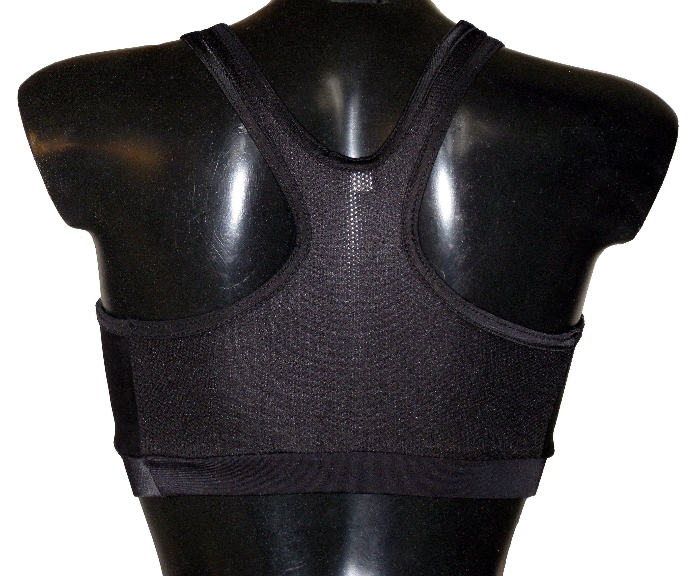BAY-Sports Set: Sport-Bustier Oberteil Brustschutz Topp Tang Top für Damen Brustschutz Schalen Guard (Stück) Sport BH mit Taschen zum Einstecken von Schutzschalen
