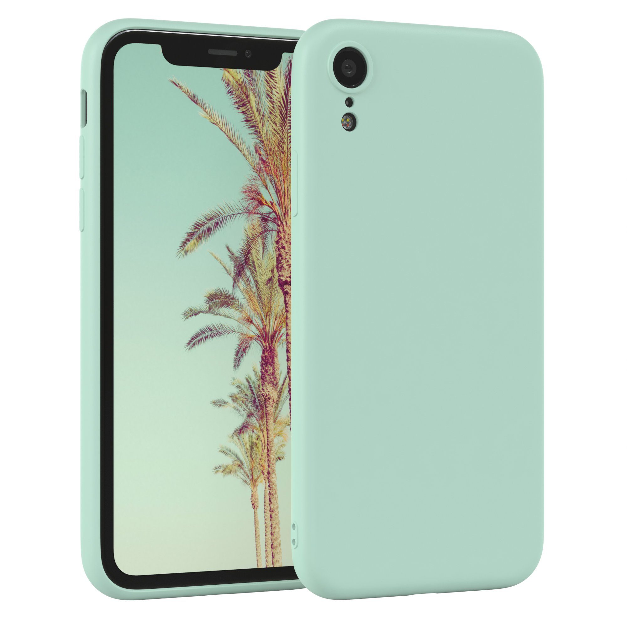 EAZY CASE Handyhülle für Apple iPhone XR Hülle Silikon 6,1 Zoll, Hülle Silikon kratzfest Smart Slimcover Bumper Case Etui Mint Grün