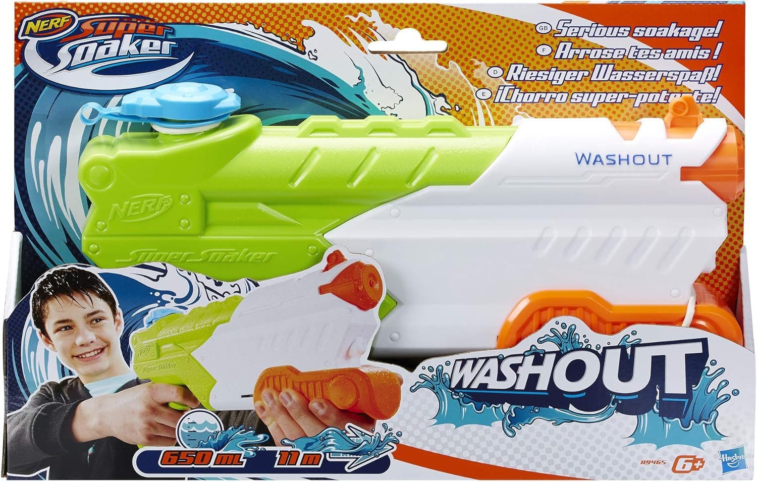 Hasbro Wasserpistole Hasbro Super Soaker WashOut Blaster A9465EU4