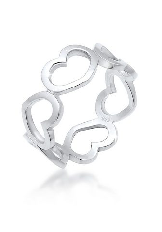 ELLI Кольцо »Bandring Herzen Symbol C...