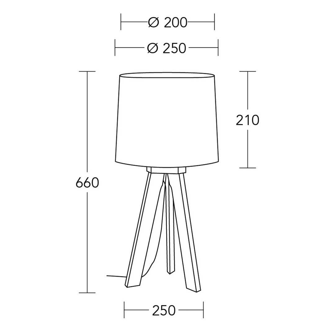 HerzBlut LED Hockerleuchte Tre, 1xE27