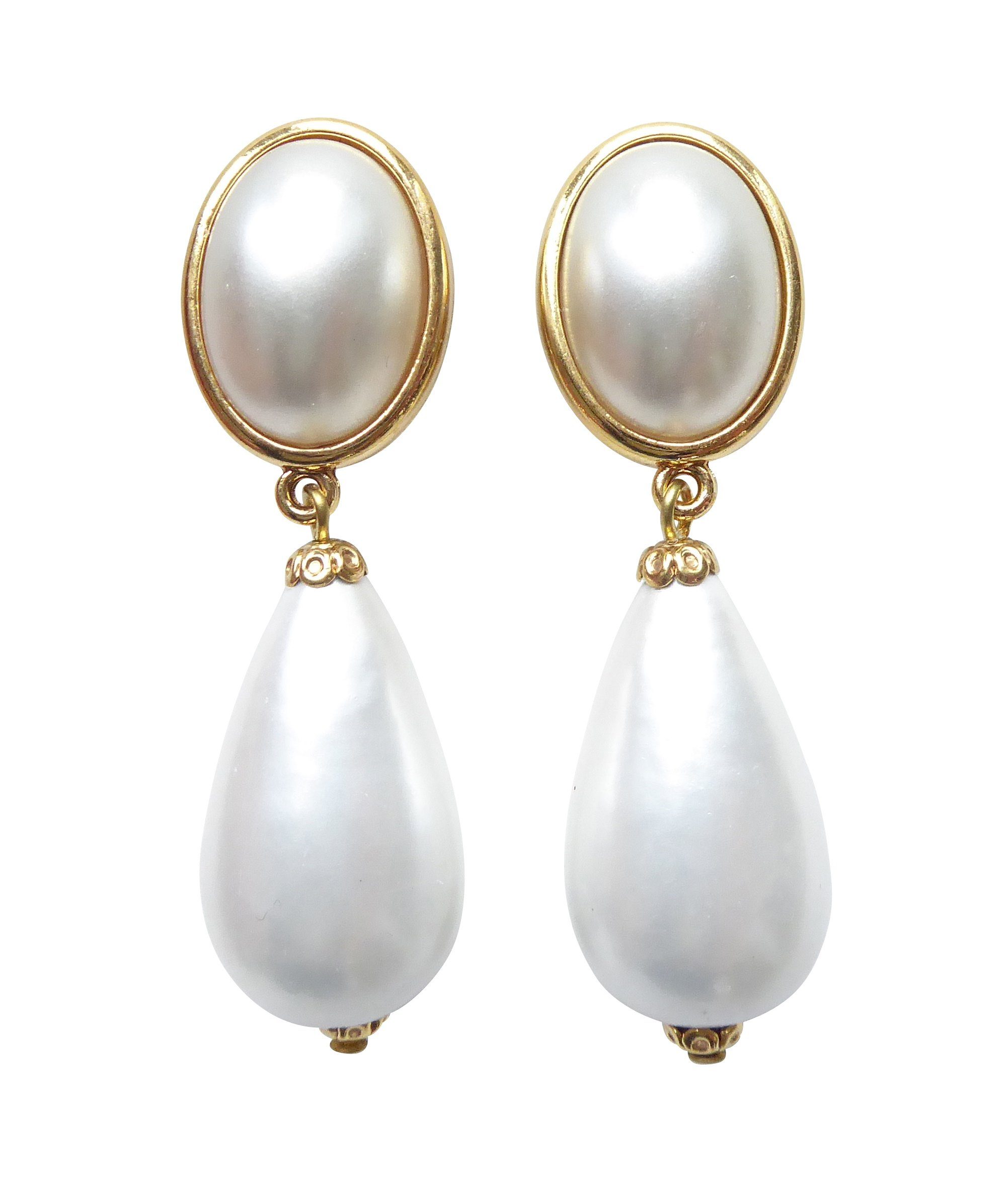 Paar Ohrstecker Viola perle Perlenohrring Hochzeit Braut klassisch