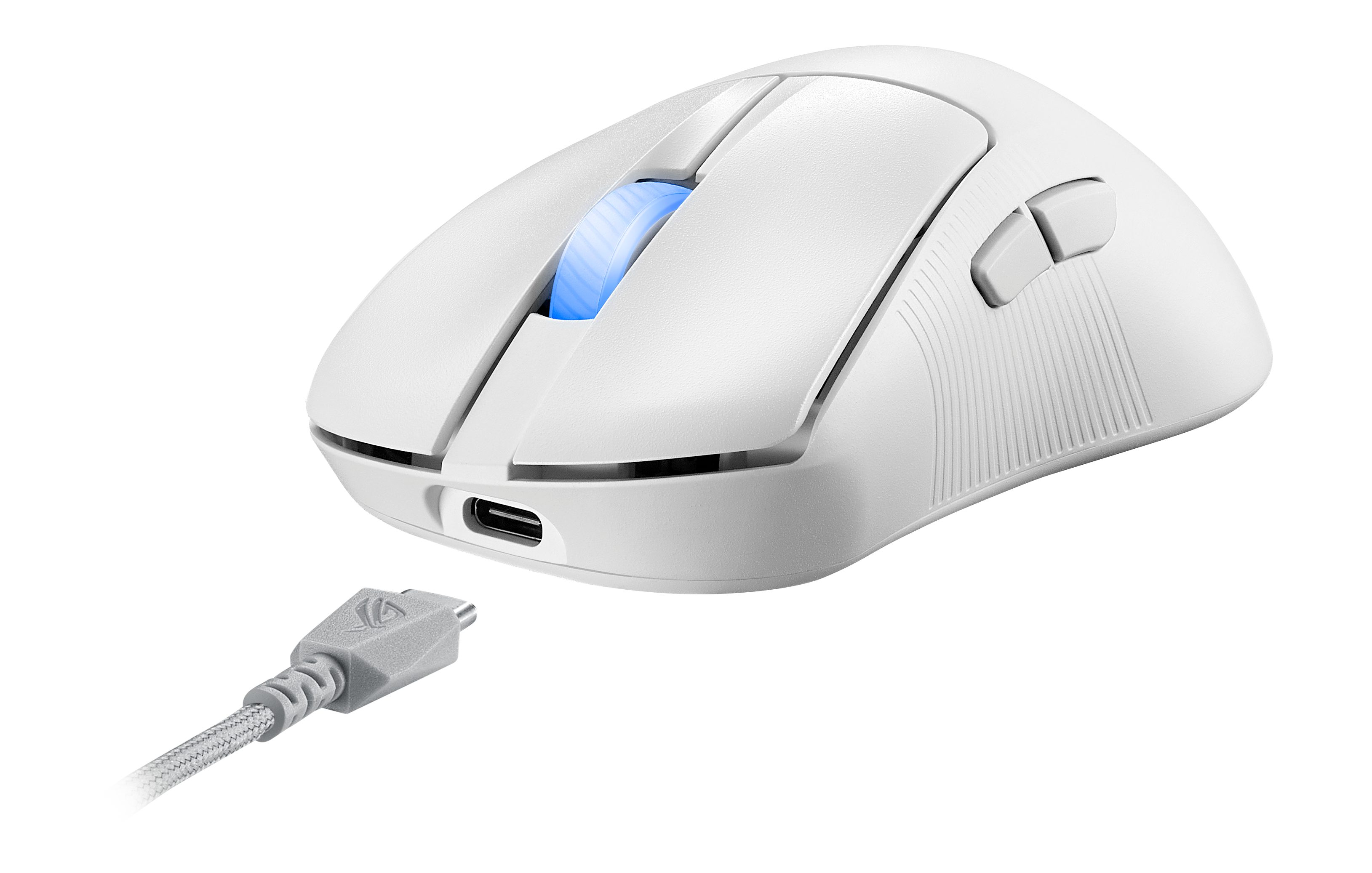 Asus ROG Keris II WL Ace WHT Gaming-Maus (USB, RF kabellos + Bluetooth)