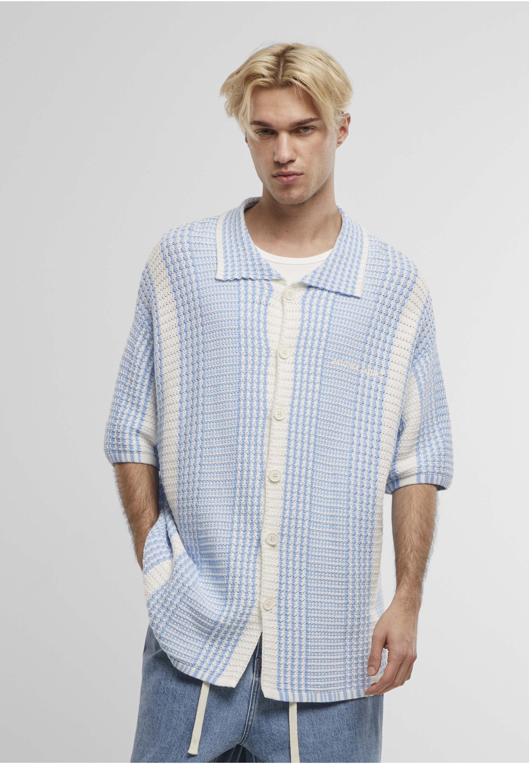 Another Cotton Lab Kurzarmshirt Another Cotton Lab Oversized Mesh Knit Summer Shirt (1-tlg)