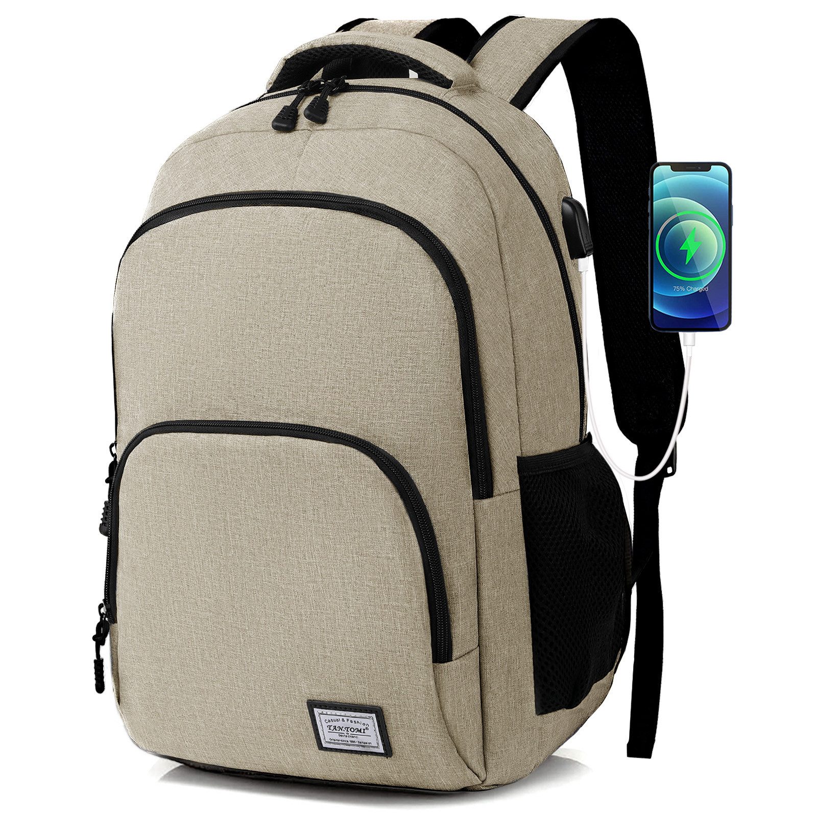 TAN.TOMI Rucksack Laptop Rucksack Herren Große Kapazität Casual Rucksack, f günstig online kaufen