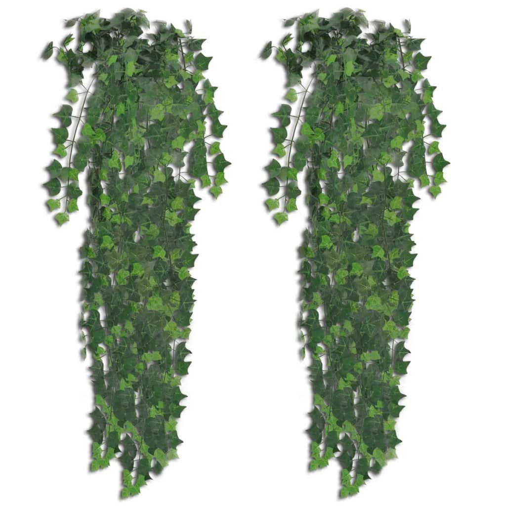 Kunstpflanze Künstlicher Efeu grün 90 cm 2 Stück