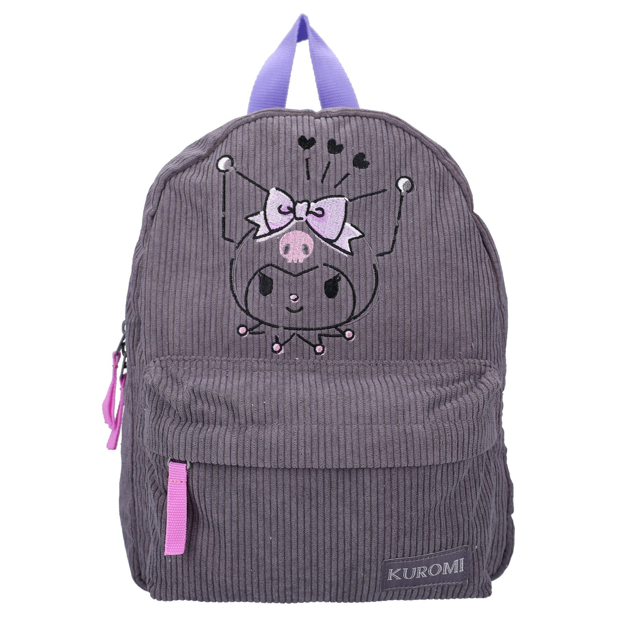 Hello Kitty Rucksack Kuromi Have a Nice Day Kinderrucksack mit Frontfach und Reißverschluss