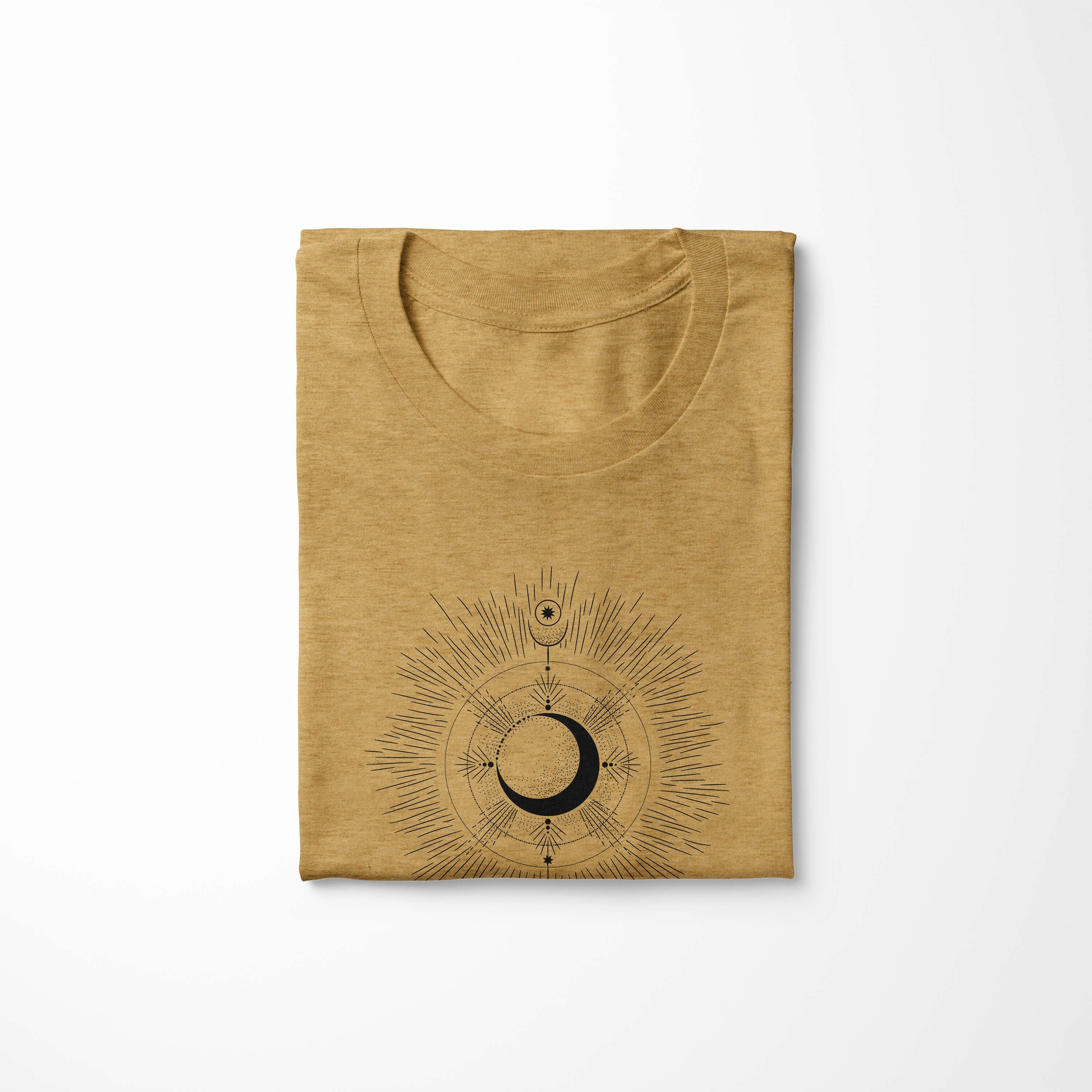 T-Shirt Alchemy Struktur T-Shirt Premium Sinus Antique Art No.0067 Gold angenehmer feine Tragekomfort Serie Symbole