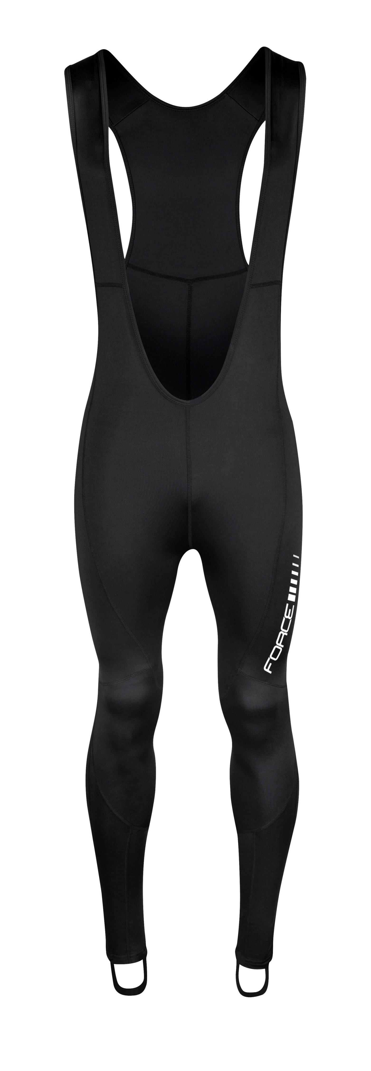 Fahrradhose Trägerhose FORCE Z68 ohne pad in schwarz 0 °C bis +10 °C %%%