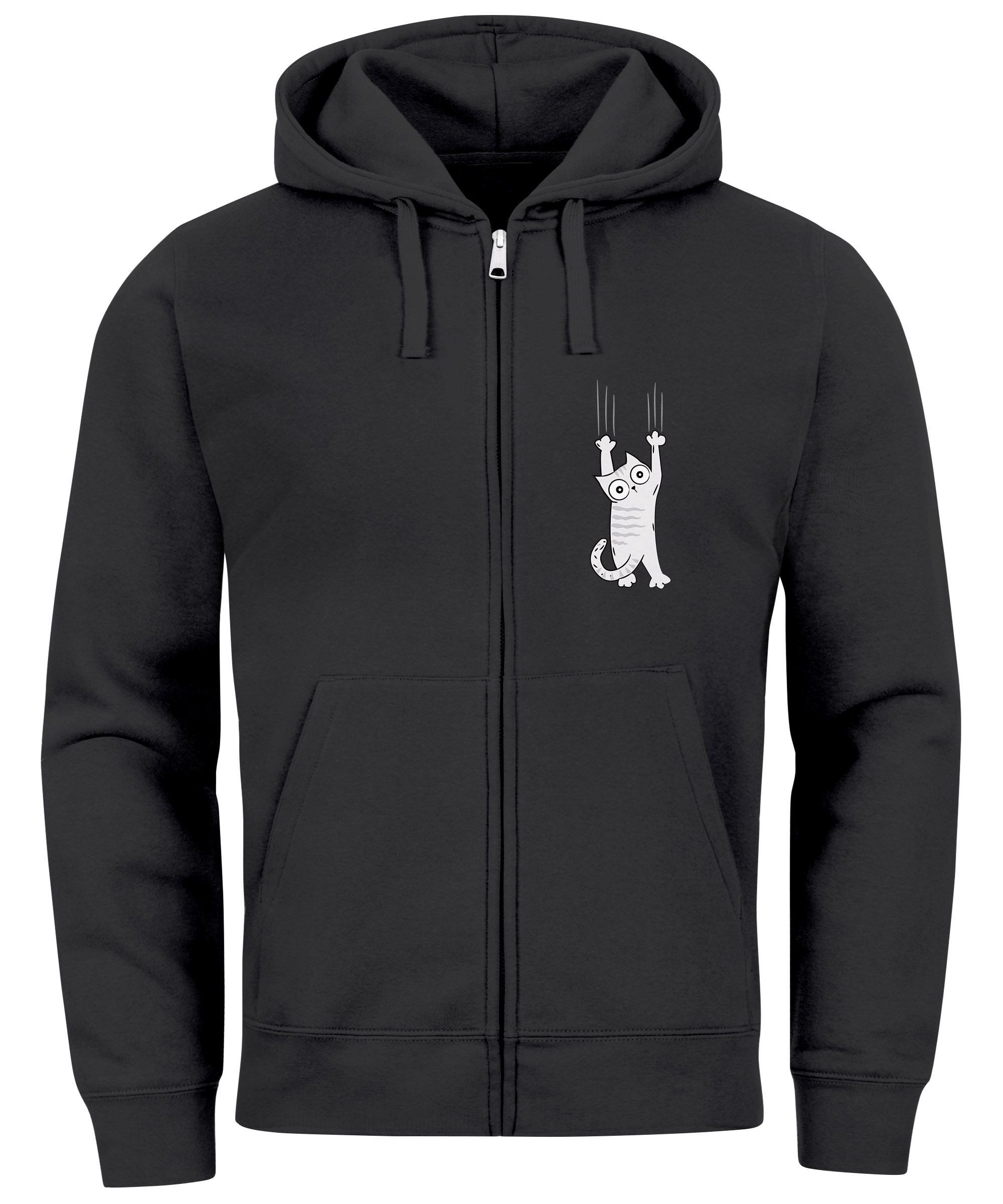 MoonWorks Sweatjacke Zip Hoodie Herren Sweatjacke mit Kapuze Print Aufdruck günstig online kaufen