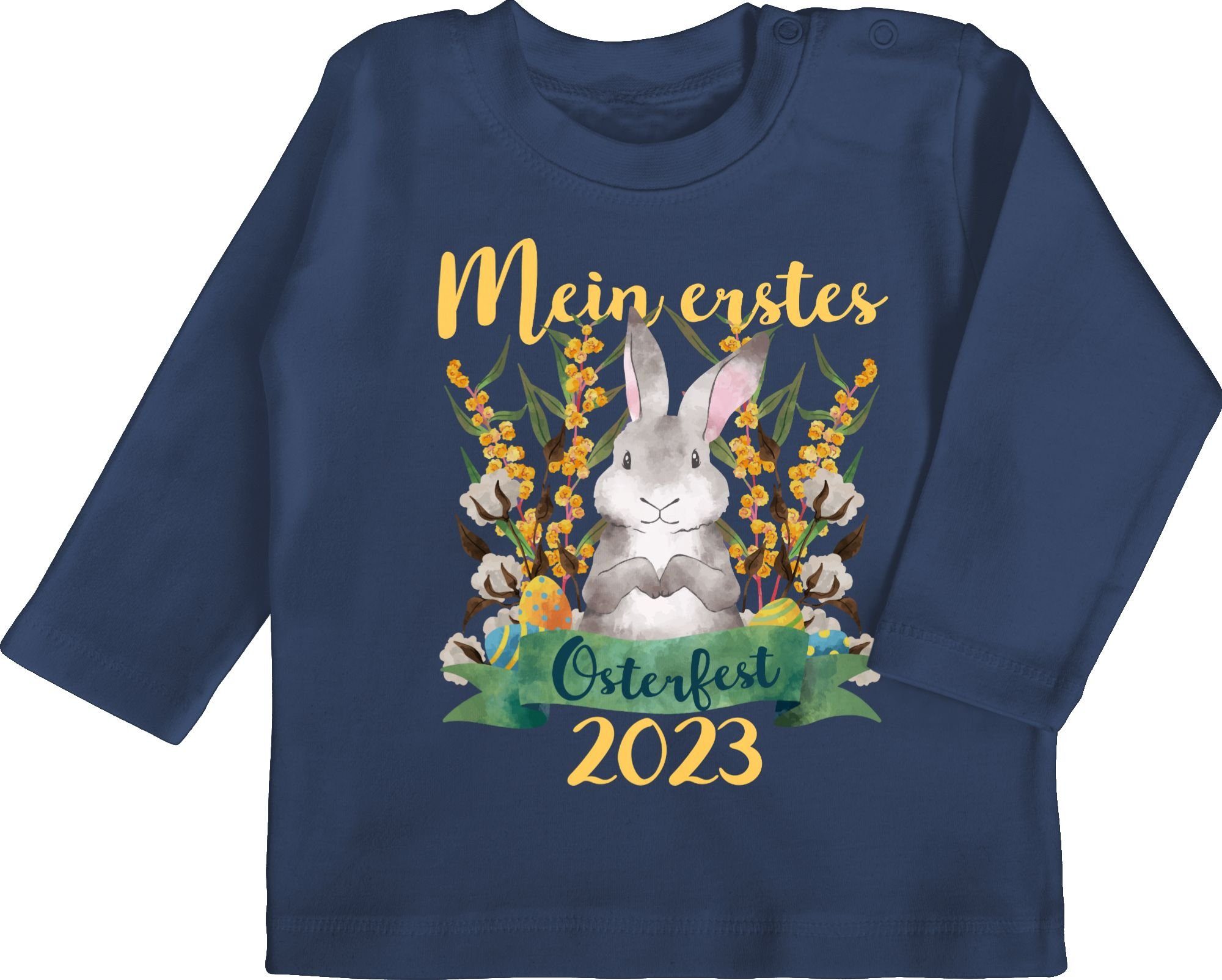 Shirtracer T-Shirt Mein erstes Osterfest 2023 - grün Ostergeschenke 1 Navy Blau