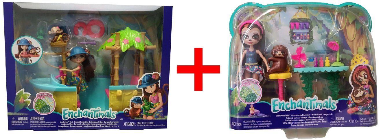 Mattel® Spielfigur Mattel Enchantimals 2er-Set GFN54 Nagelstudio Sela Sloth und Treebody