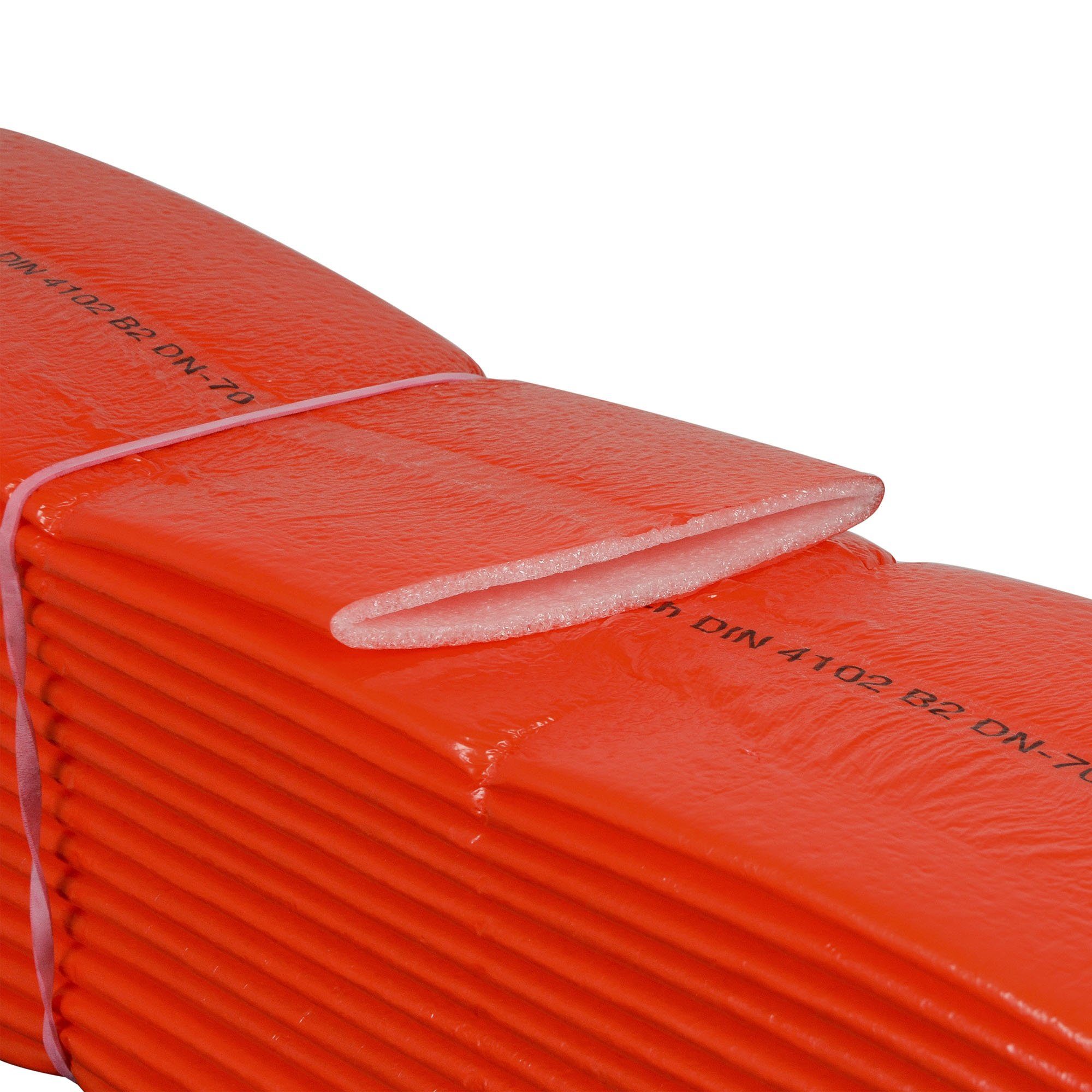 Scorprotect® Steinwolle PE Schutzschlauch Isolierung 4 mm rot für Abwasser