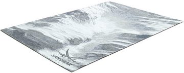 Teppich Keitum 032, Sansibar, rechteckig, Höhe: 3 mm, Flachgewebe, modernes Design, Motiv Brandung & Wellen