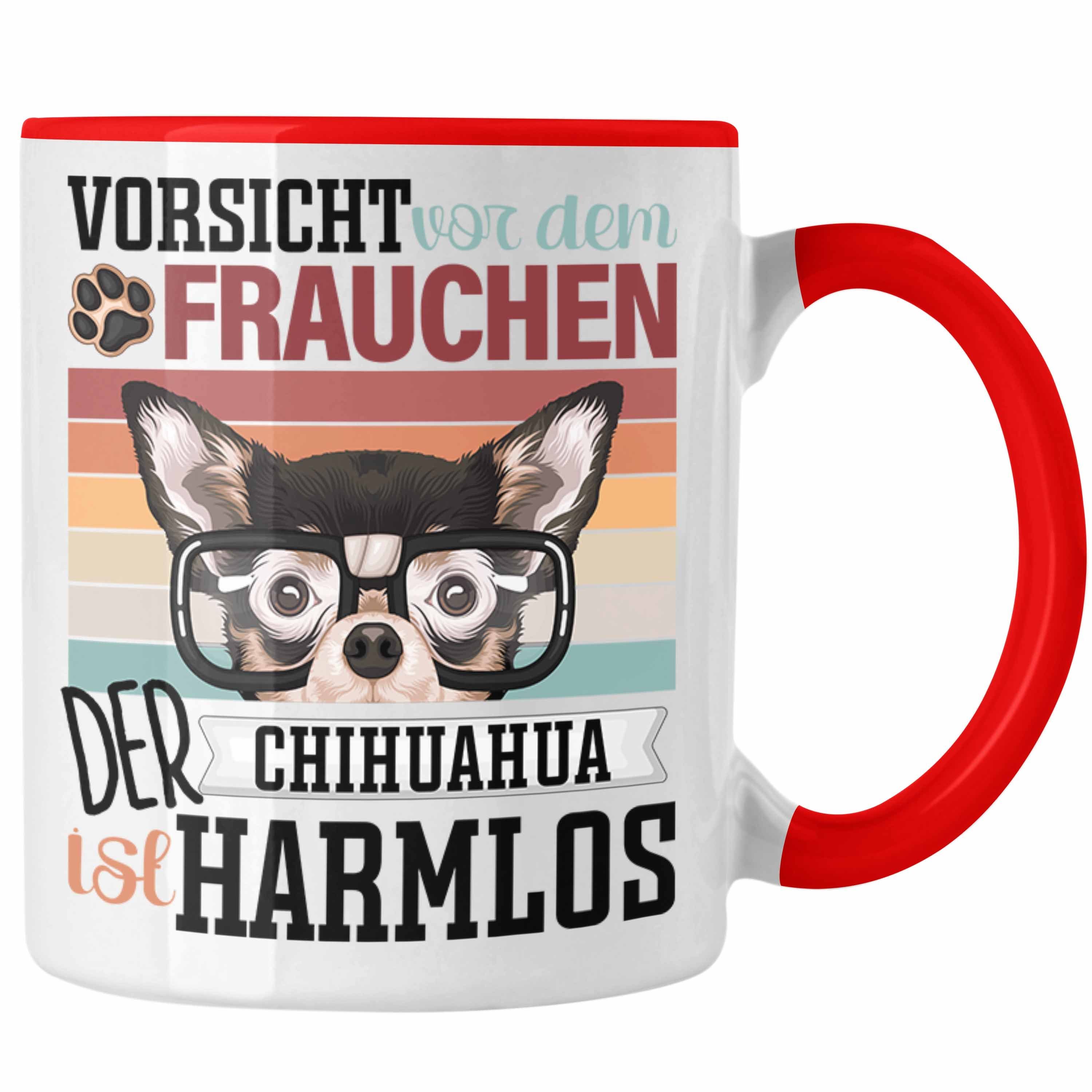 Trendation Tasse Chihuahua Besitzerin Frauchen Tasse Geschenk Lustiger Spruch Geschenki Rot