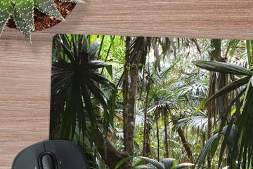 MuchoWow Gaming Mauspad Pflanzen im Regenwald (1-St), Mousepad mit Rutschfester Unterseite, Gaming, 40x40 cm, XXL, Großes