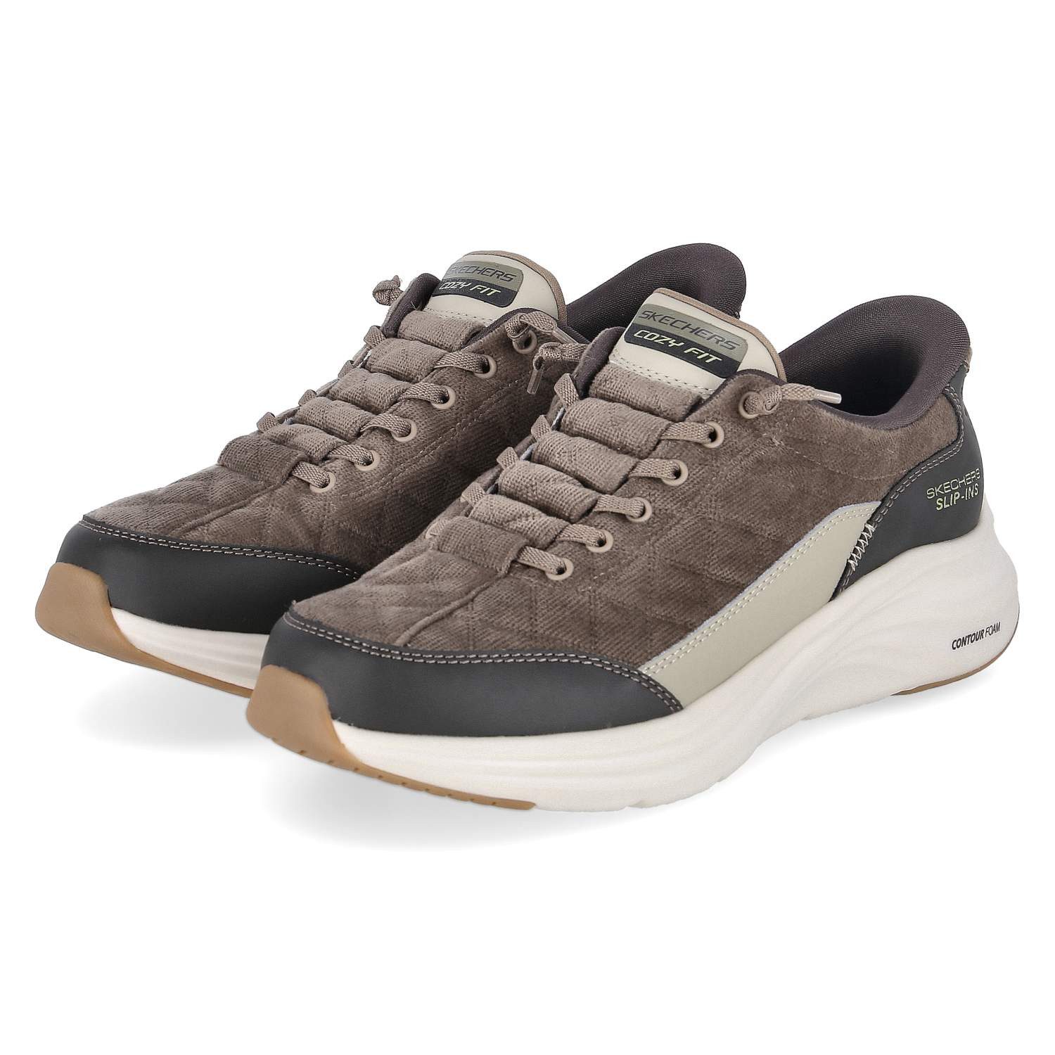 Skechers 232618 OLV Herren Textil & Synthetik green Schnürschuh