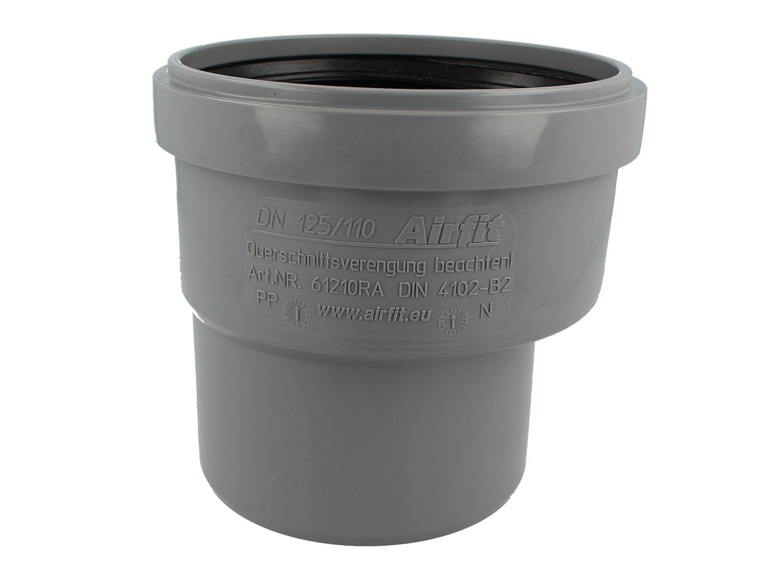 Ablaufrohr HT-Reduzieradapter/Muffe - Übergangsrohr I/A DN 125/110 - exzentrisch